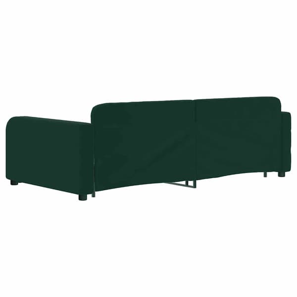 Dagbädd utdragbar mörkgrön 100x200 cm sammet