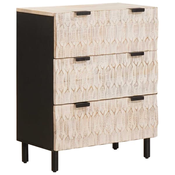 Sideboard 2 pcs Vit Tvätt Finish 60 x 33 x 75 cm
