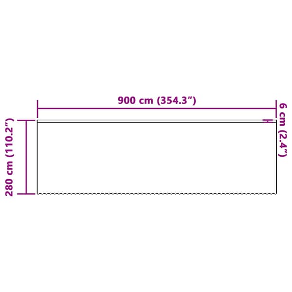 Spetsgardin med gardiner Blommor Vit 280 x 900 cm Polyester