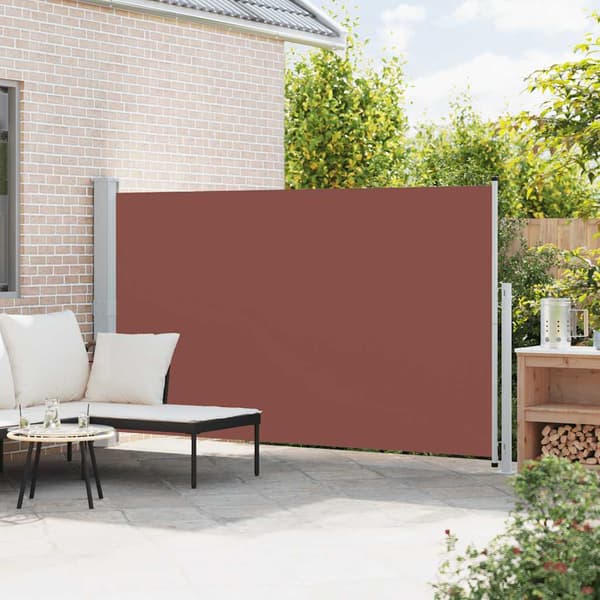 Infällbar sidomarkis 180x300 cm brun