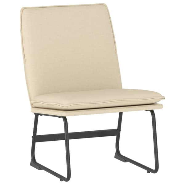 Loungestol gräddvit 52x75x76 cm tyg