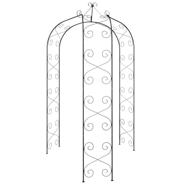 Rosenbåge svart Ø180x255 cm stål