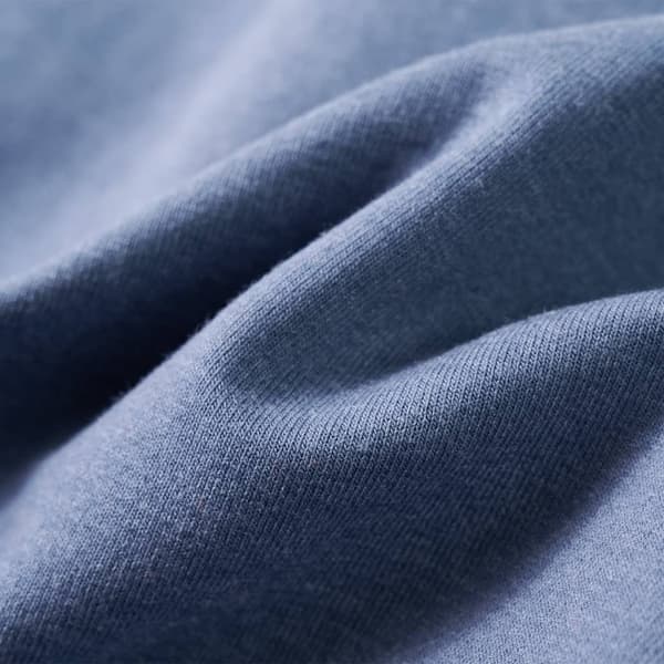 Barnhoodie blå melange 116