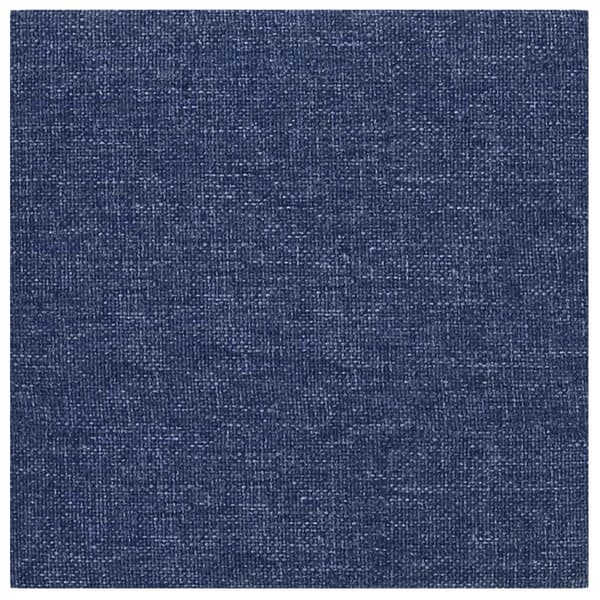 Väggsänggavel 12 pcs Blå 30 x 30 cm tyg