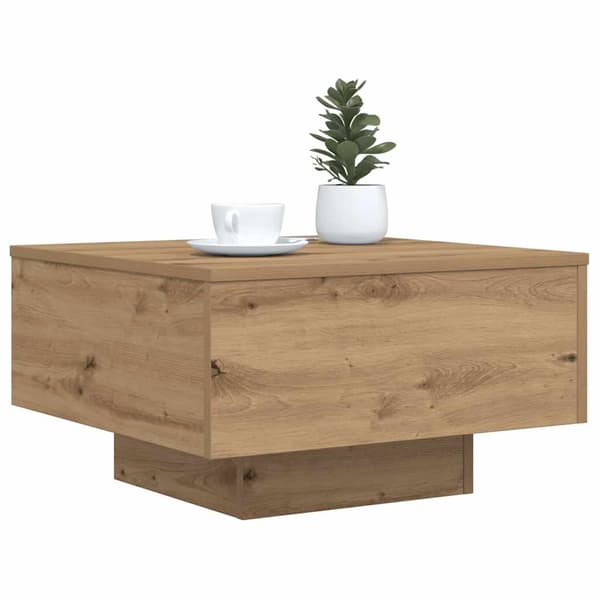 Artisan-ek 55 x 55 x 31 cm Konstruerat trä