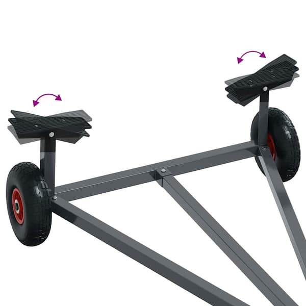Båktrailer Silver 302 x 107 x 42 cm Stål