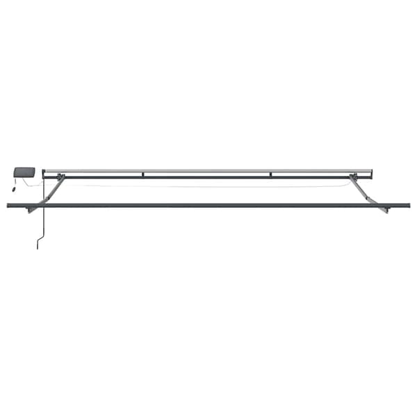 Utfällbar markis orange och brun 400 ×350 cm tyg