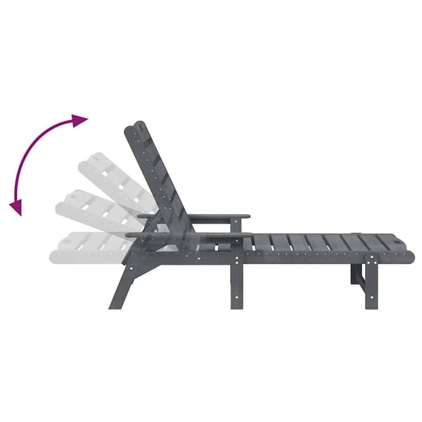 Solstol Ljusgrå 195,5 x 53 x 98,5 cm HDPE