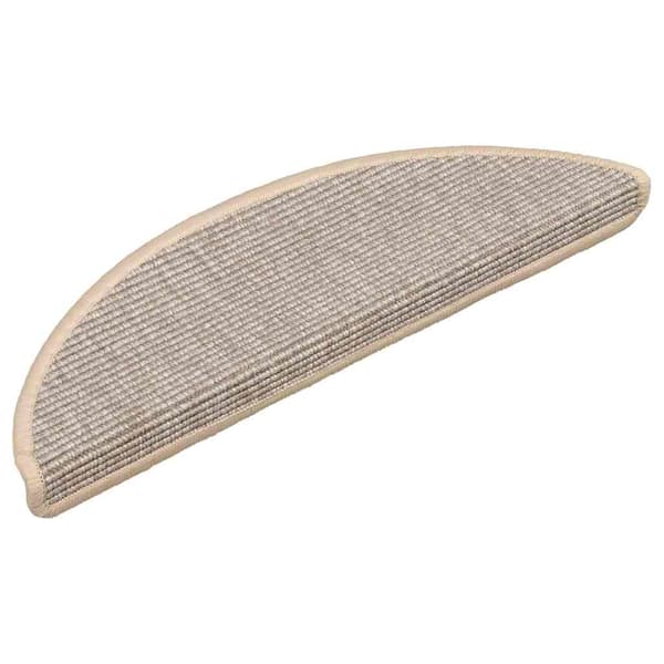 Trappmattor 15 st 56x17x3 cm silver halvrunda