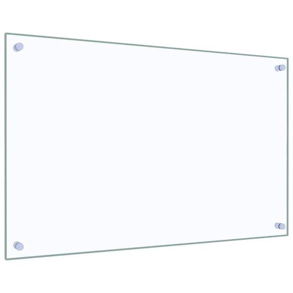 Stänkskydd transparent 80x50 cm härdat glas
