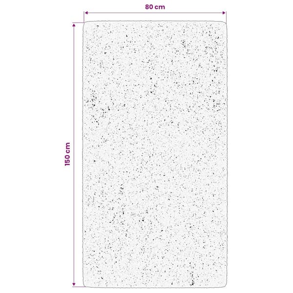 Matta ISTAN långluggad glansig grå 80x150 cm