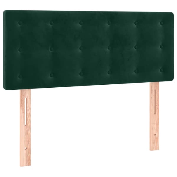 Sänggavel grön 100x5x78/88 cm sammet