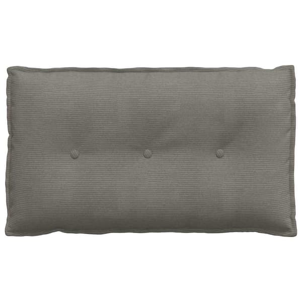 Ryggkudde Ljusgrå 80 x 50 cm Kordread tyg