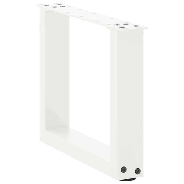 Soffbordsben U-formade 2 st vita 40x(30-31) cm stål