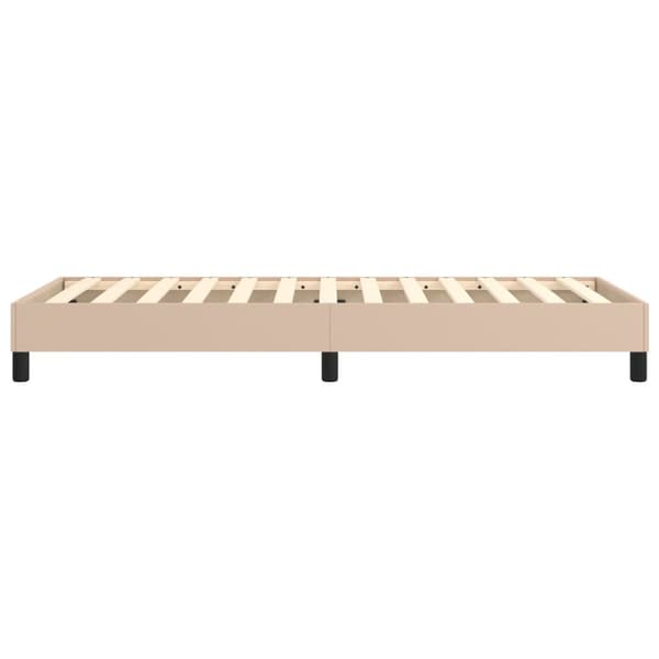 Boxspring-sängram cappuccino 80x200 cm konstläder