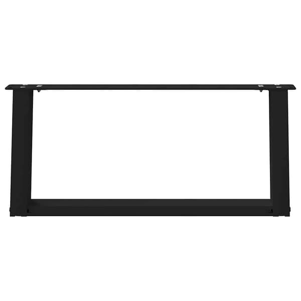 Soffbordsben U-formade 2 st svarta 60x(30-31) cm stål