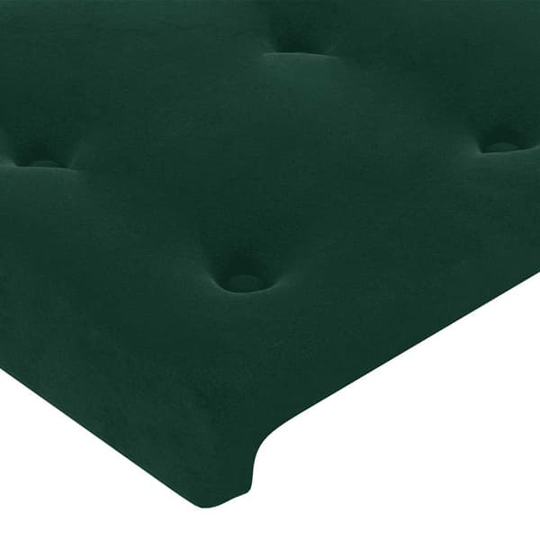 Sänggavel grön 100x5x78/88 cm sammet