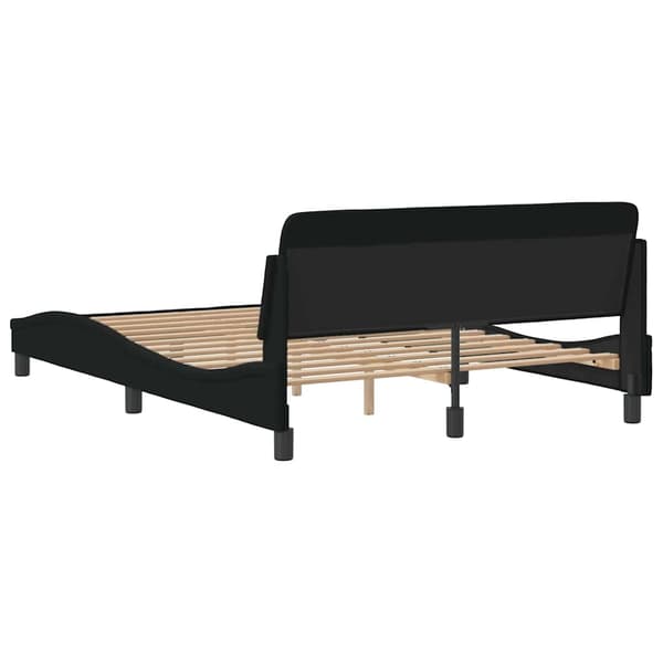 Bed Frame "Dover" Black 140x200 cm Fabric