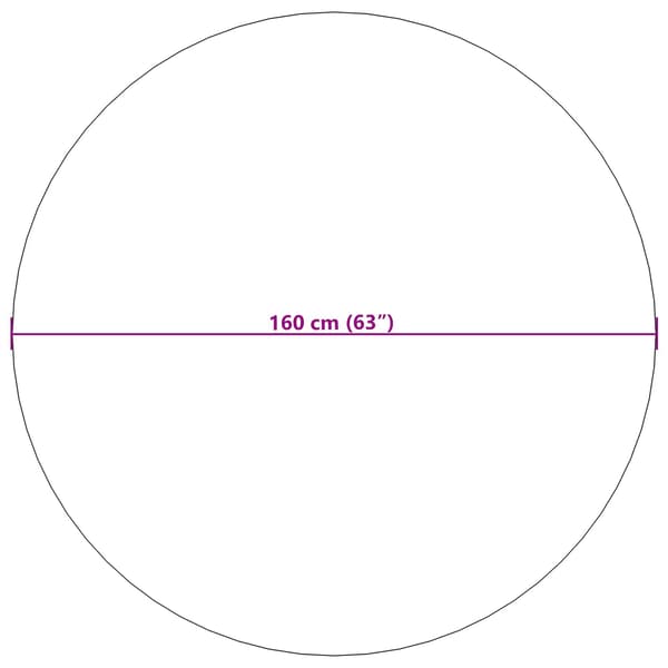 Områdesmattor Rund SIROLO Grå Ø 160 CM Polyester