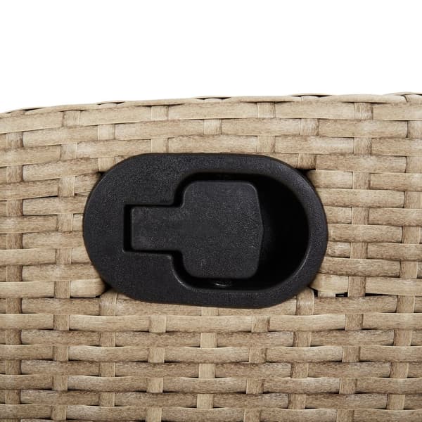Bistrogrupp med dynor 3 delar beige konstrotting