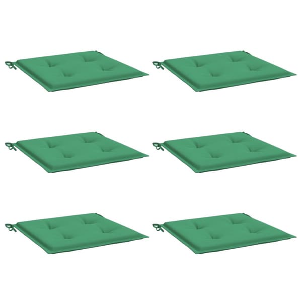 Stolsdynor 6 st grön 50x50x3 cm oxfordtyg