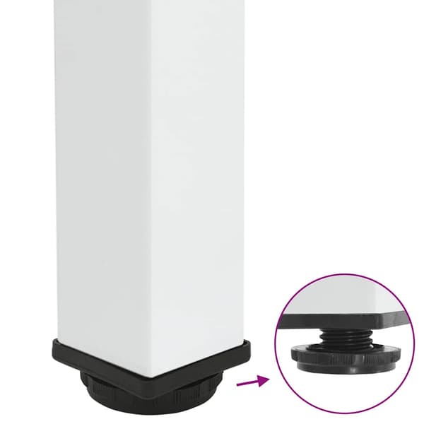 Soffbordsben 4 st vita 30-32 cm stål