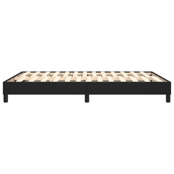 Boxspring-sängram svart 140x190 cm konstläder