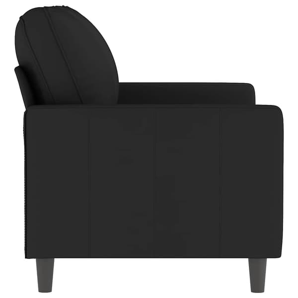 2-sitssoffa ljusgrå Svart 120 cm sammet
