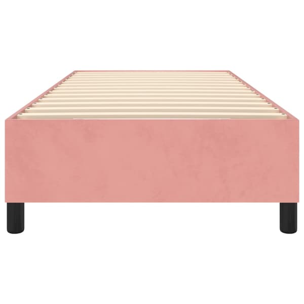 Boxspring-sängram rosa 100x200 cm sammet