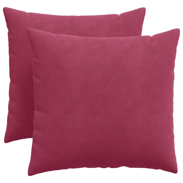 Sofakuddar 2 pcs Vinröd 50 x 50 cm Kordread tyg
