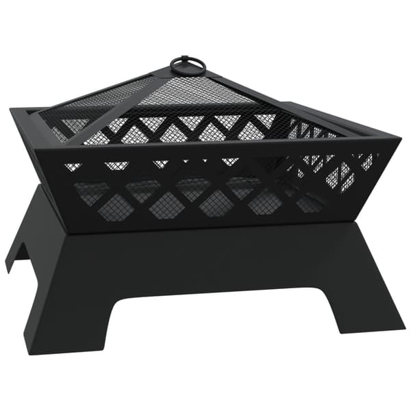 Eldstad med eldgaffel 50 cm XXL stål