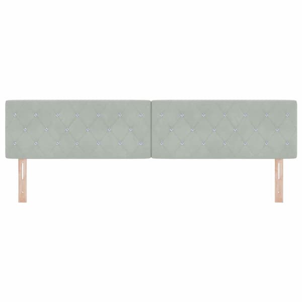 Huvudgavel Ljusgrå 200 cm Sammet
