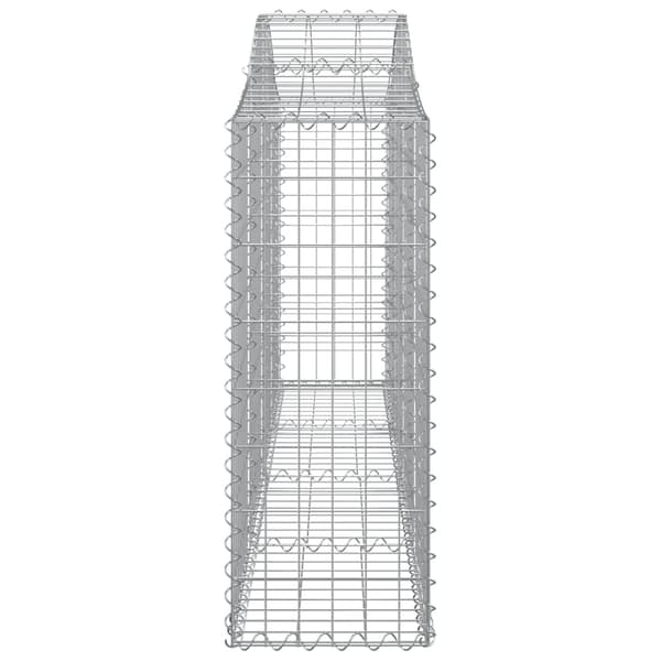 Gabion bågformad 200x30x80/100 cm galvaniserat järn