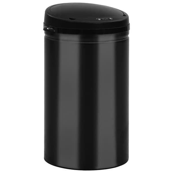 Soptunna med automatisk sensor 40 L kolstål svart