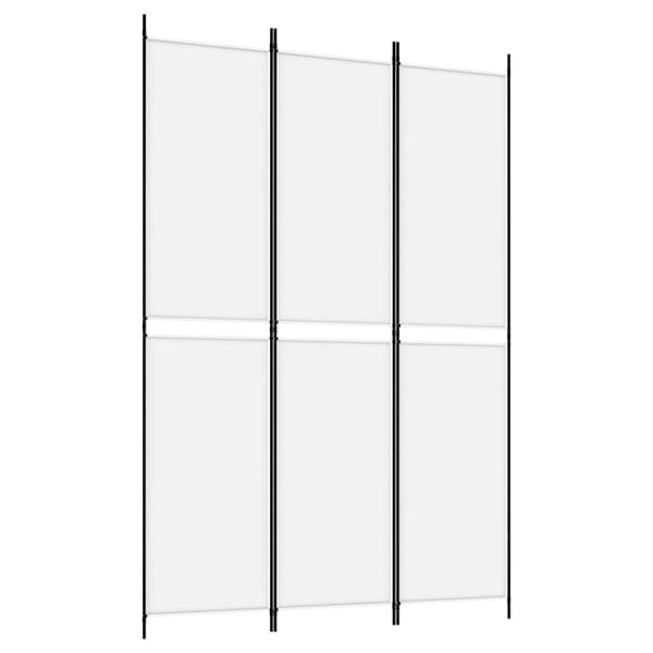 Rumsavdelare 3 paneler vit 150x220 cm tyg