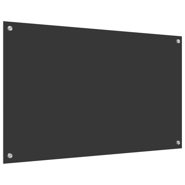 Köksskydd Mörkgrå 100 x 60 cm härdat glas