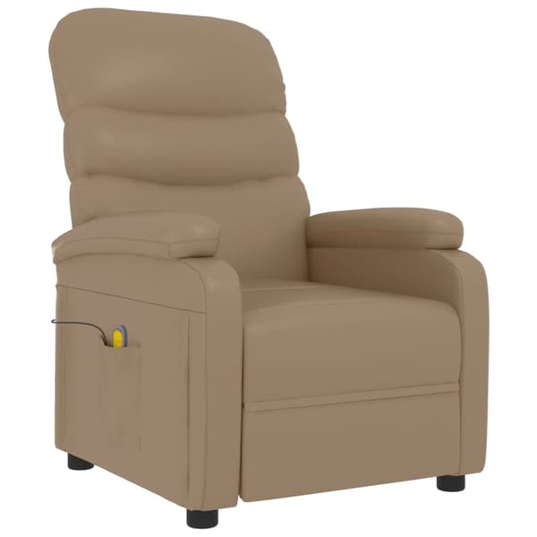 Massagefåtölj cappuccino konstläder