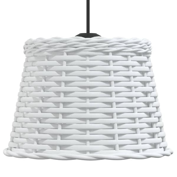 Taklampskärm vit Ø25x17 cm korgmaterial