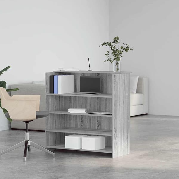 Receptionsdisk grå sonoma 100x50x103,5 cm konstruerat trä