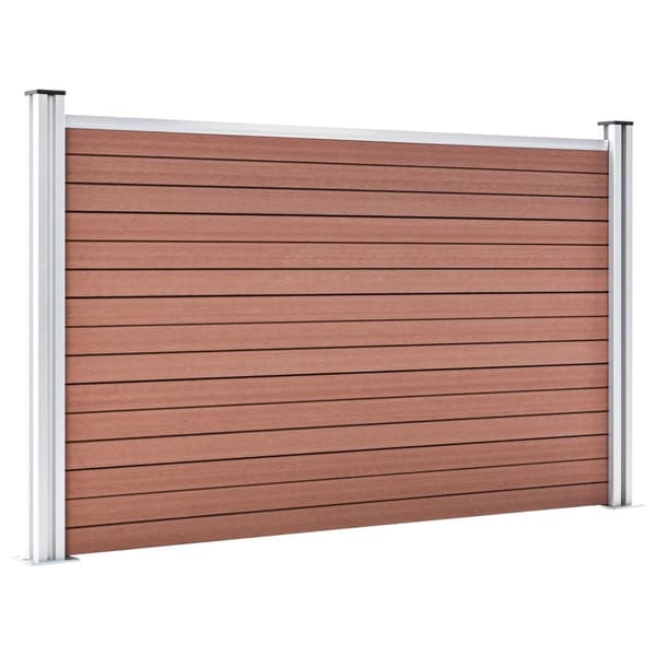 Staketpanel WPC 180x105 cm brun
