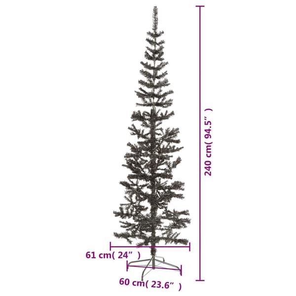 Julgran smal svart 240 cm