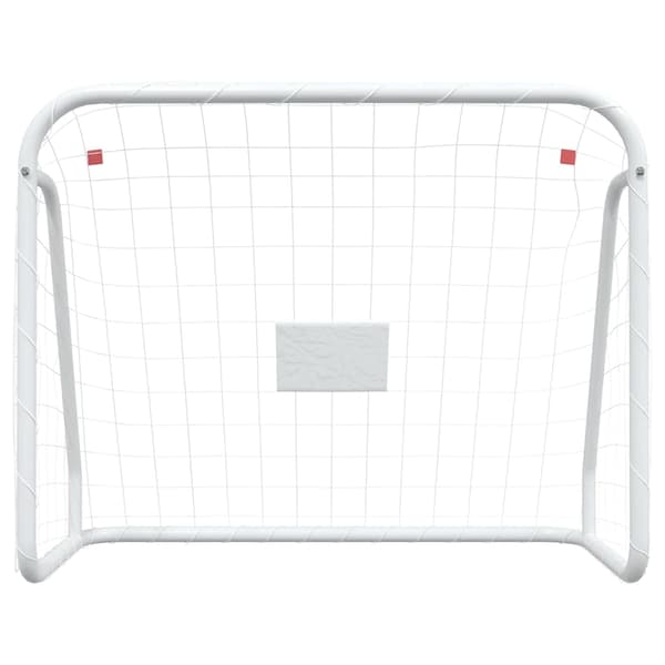 Fotbollsmål med nät vit 125x96x60 cm stål & polyester