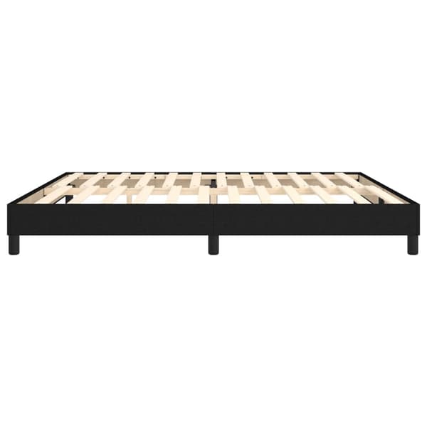 Boxspring-sängram svart 200x200 cm tyg