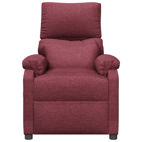 Reclinerfåtölj vinröd tyg