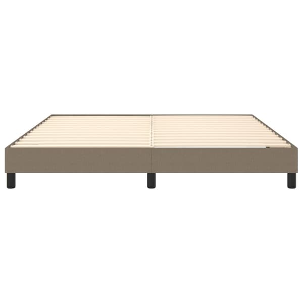 Boxspring-sängram taupe 160x200 cm tyg