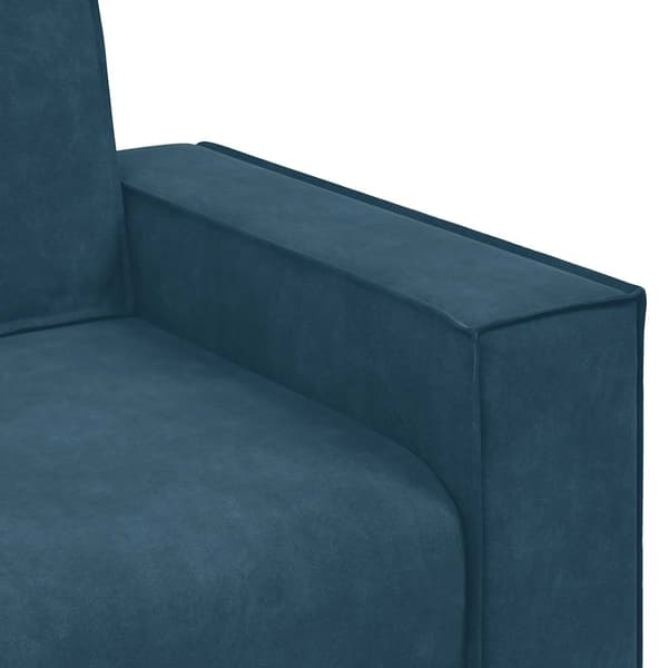 Soffstol blå 100x78x84 cm sammet