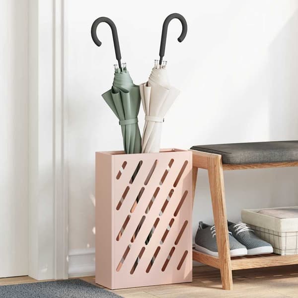 Regn Paraplyställ Rosa 28 x 12 x 41 cm Stål