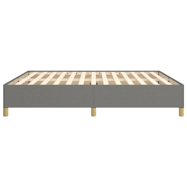 Boxspring-sängram mörkgrå 160x200 cm tyg