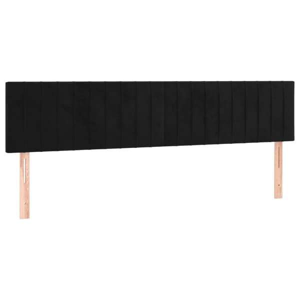 Sänggavlar svart 200x5x78/88 cm sammet