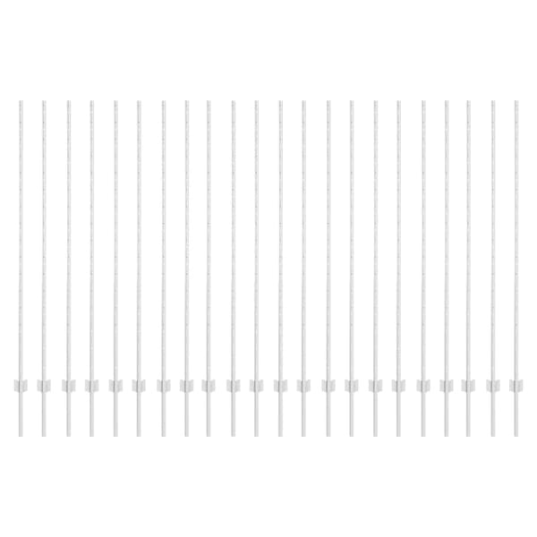 Stängselstolpe 22 pcs Silver 200 cm Stål